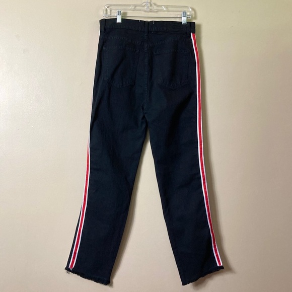 NWT REVICE Ruby Tuesday Black Red Side Stripe Jeans - Picture 5 of 11